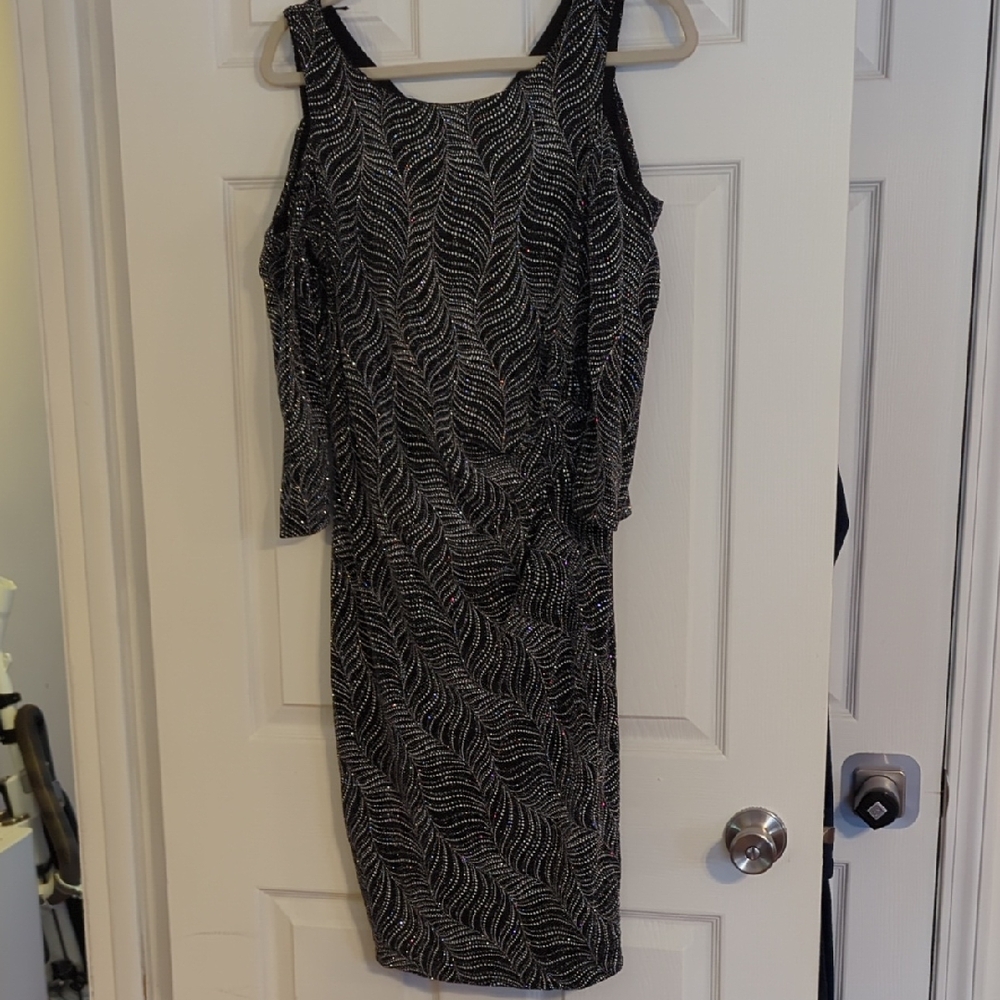 Black and Silver Cocktail Dress